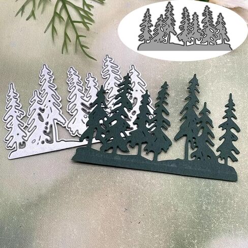 7pcs Trees Dies Metal Die Cuts, Christmas Trees Cutting Dies Cut Stencils for DIY Scrapbooking Cards Photo Album Decorative Embossing Paper Dies for Scrapbooking Card Making in Saudi Arabia