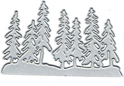 7pcs Trees Dies Metal Die Cuts, Christmas Trees Cutting Dies Cut Stencils for DIY Scrapbooking Cards Photo Album Decorative Embossing Paper Dies for Scrapbooking Card Making in Saudi Arabia