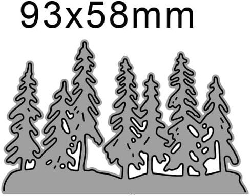 7pcs Trees Dies Metal Die Cuts, Christmas Trees Cutting Dies Cut Stencils for DIY Scrapbooking Cards Photo Album Decorative Embossing Paper Dies for Scrapbooking Card Making in Saudi Arabia