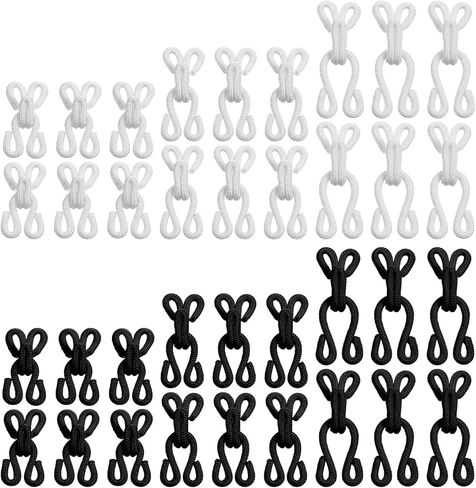 36 Pairs Hook and Eye Sewing Closure Fur Hooks and Eyes Fabric Fur Hooks Fasteners Press Closures Covered for Crafts Clothing Locks Bras Coats DIY Craft Projects Pet Clothing Wraps and Jackets in Saudi Arabia