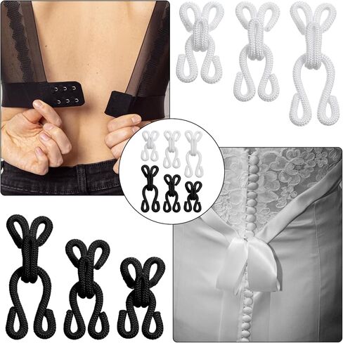 36 Pairs Hook and Eye Sewing Closure Fur Hooks and Eyes Fabric Fur Hooks Fasteners Press Closures Covered for Crafts Clothing Locks Bras Coats DIY Craft Projects Pet Clothing Wraps and Jackets in Saudi Arabia
