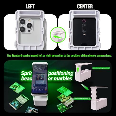 TCG Scanner Mount, Auto-Focus Phone Holder for Game Card Scanning, Foldable Card Cataloging Tool for TCG Players and Collectors in Saudi Arabia