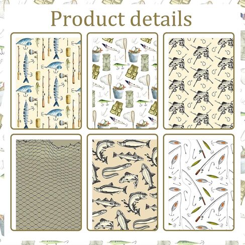 JeVenis 12 Sheets Fishing Gift Wrapping Paper Colorful Fish Gift Wrap Paper for Baby Shower Fishing Theme Birthday Party DIY Craft 28 x 20 Inches in Saudi Arabia