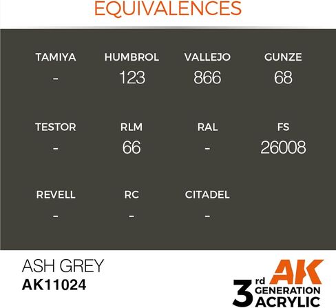 AK Interactive 3rd Gen Acrylic Ash Grey 17ml in Saudi Arabia
