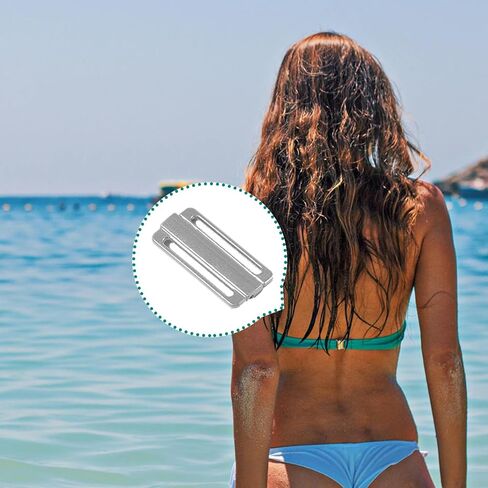 10 مجموعات من مشبك بيكيني 25 مم، إبزيم حمالة صدر من خليط معدني، إغلاق بخطاف حمالة الصدر/البيكيني، جزء بديل لمشبك حمالة الصدر، خطاف إغلاق أمامي ومثبتات مشبك لخياطة الملابس الداخلية وصنع مشبك ملابس السباحة in Saudi Arabia