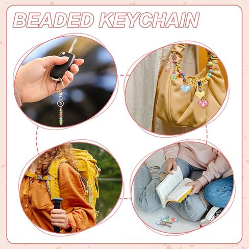 uxcell 6 Pcs Beadable Keychain, Keychain Making Supplies, Blank Bead Metal Chain Bars for DIY Crafts Jewelry Making Gift, Black/White Gradient in Saudi Arabia