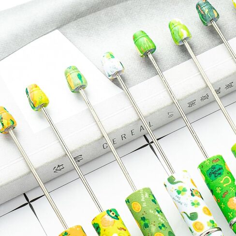 Diy Pens Beadable Pens Clover Seed Pen Craft Beading Pen,12-Pack Leaf Clover Pens Creative leaves Ballpoint Pen, Bulk Stationery for Arts & Crafts, Party Favors, Supplies in Kuwait