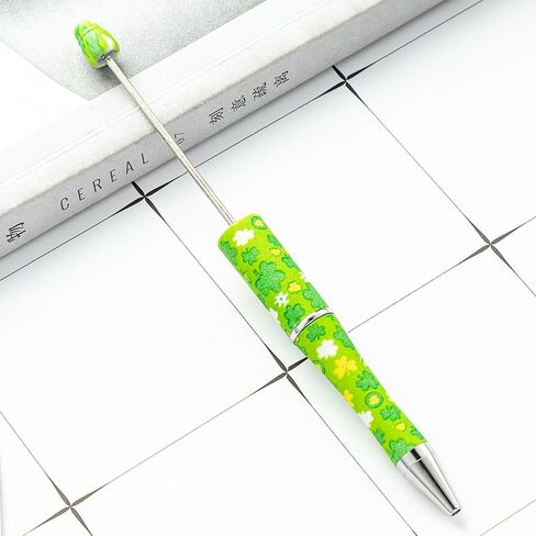 Diy Pens Beadable Pens Clover Seed Pen Craft Beading Pen,12-Pack Leaf Clover Pens Creative leaves Ballpoint Pen, Bulk Stationery for Arts & Crafts, Party Favors, Supplies in Kuwait