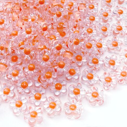 150Pcs Acrylic Flower Beads Candy Color Transparent Plastic Pastel Spacer Beads with Hole for DIY Crafts Wind Chimes Suncatcher Necklaces Bracelets Earrings Jewelry Making(Deep Purple) in Saudi Arabia