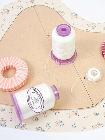 500 Yards/Roll Water Soluble Thread Yarn Water Soluble Sewing Thread White Cord String for Balloons Basting Quilting Sewing Crafts Hanging Tags (White) in Saudi Arabia