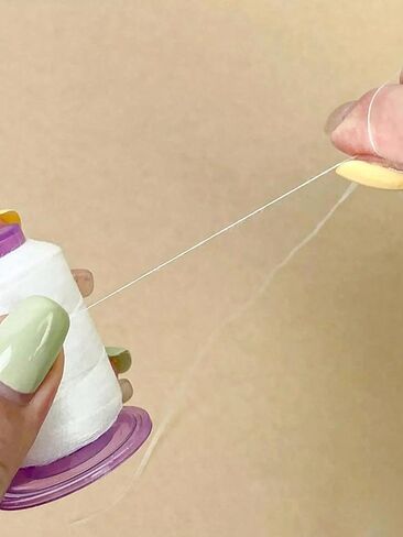 500 Yards/Roll Water Soluble Thread Yarn Water Soluble Sewing Thread White Cord String for Balloons Basting Quilting Sewing Crafts Hanging Tags (White) in Saudi Arabia
