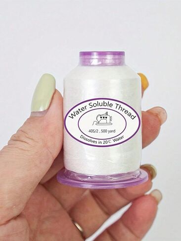 500 Yards/Roll Water Soluble Thread Yarn Water Soluble Sewing Thread White Cord String for Balloons Basting Quilting Sewing Crafts Hanging Tags (White) in Saudi Arabia