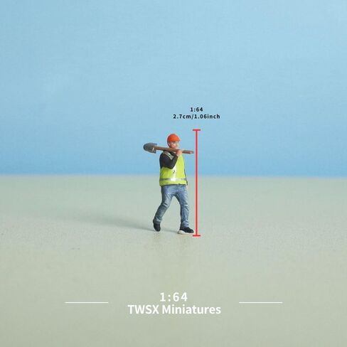 Workers Xarrying Shovels 1pc, 1:64 Scale, Eye Effects,Miniature People, Miniature Models, Suitable for DIY Landscapes, Matching and Macro Photography (Worker Carrying Shovel) in Saudi Arabia