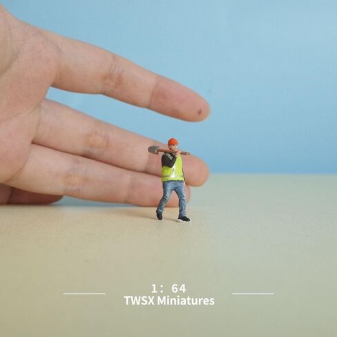 Workers Xarrying Shovels 1pc, 1:64 Scale, Eye Effects,Miniature People, Miniature Models, Suitable for DIY Landscapes, Matching and Macro Photography (Worker Carrying Shovel) in Saudi Arabia
