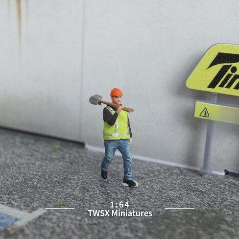 Workers Xarrying Shovels 1pc, 1:64 Scale, Eye Effects,Miniature People, Miniature Models, Suitable for DIY Landscapes, Matching and Macro Photography (Worker Carrying Shovel) in Saudi Arabia