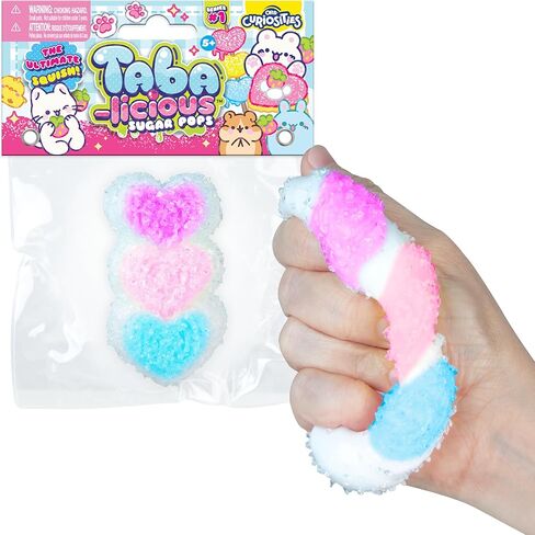 لعبة إسفنجية من ORB Tabalicious Sugar Pops TABA Rainbow ثلاثية القلب - قلوب مرتبطة باللون الأرجواني والوردي والأزرق مع بريق - إسفنجات TABA الناعمة اللزجة - ألعاب تململ كرة الضغط الإسفنجية الممتعة للأطفال والكبار in Saudi Arabia