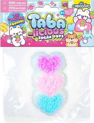 لعبة إسفنجية من ORB Tabalicious Sugar Pops TABA Rainbow ثلاثية القلب - قلوب مرتبطة باللون الأرجواني والوردي والأزرق مع بريق - إسفنجات TABA الناعمة اللزجة - ألعاب تململ كرة الضغط الإسفنجية الممتعة للأطفال والكبار in Saudi Arabia