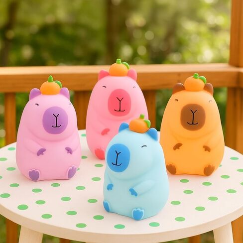 3 inch Kawaii Stretchy Sand Capybara Toy in Assorted Colors, 12 Piece Display in Saudi Arabia