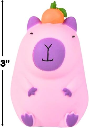 3 inch Kawaii Stretchy Sand Capybara Toy in Assorted Colors, 12 Piece Display in Saudi Arabia