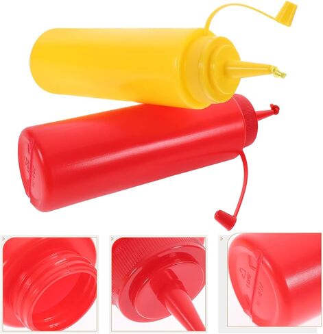 ibasenice Fake Ketchup Mustard Bottle - 2PCS Funny Ketchup Prank Toys Mustard Prank Ketchup Bottle Ketchup Squirt Prank Toys in Saudi Arabia