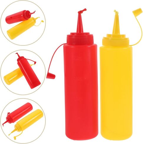 ibasenice Fake Ketchup Mustard Bottle - 2PCS Funny Ketchup Prank Toys Mustard Prank Ketchup Bottle Ketchup Squirt Prank Toys in Saudi Arabia