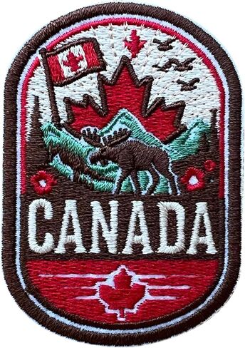 Canada 3 Inches Embroidery Patch, Nature Iron On/Sew On Travel Embroidered Applique Patch, Travel Patches, Fabric Patches for Clothes Backpacks Hats, DIY Accessories Gifts for Travel Lovers in Saudi Arabia