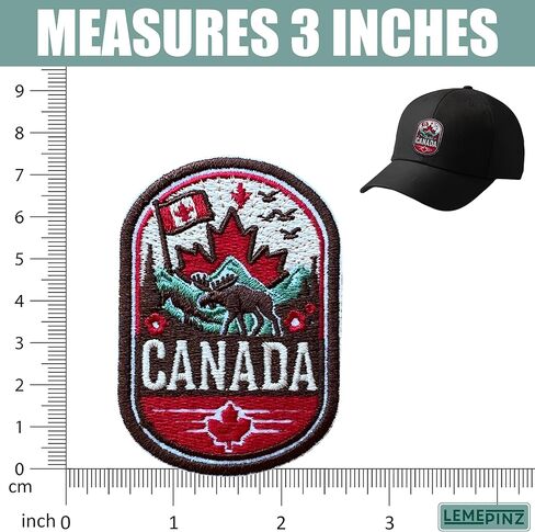 Canada 3 Inches Embroidery Patch, Nature Iron On/Sew On Travel Embroidered Applique Patch, Travel Patches, Fabric Patches for Clothes Backpacks Hats, DIY Accessories Gifts for Travel Lovers in Saudi Arabia