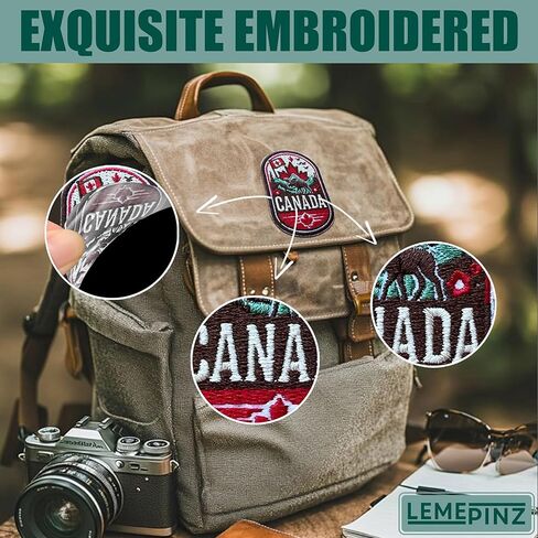Canada 3 Inches Embroidery Patch, Nature Iron On/Sew On Travel Embroidered Applique Patch, Travel Patches, Fabric Patches for Clothes Backpacks Hats, DIY Accessories Gifts for Travel Lovers in Saudi Arabia
