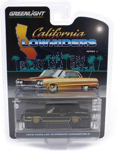 Truck 1/64 1976 Cadillac Eldorado Convertible Black Gold California Lowriders 63070-F in Saudi Arabia