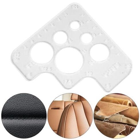 Clear Acrylic Circle Corner Hole, Sewing Tools Leather Positioning Set, Stitching Template Stencil for Leather Craft in Saudi Arabia