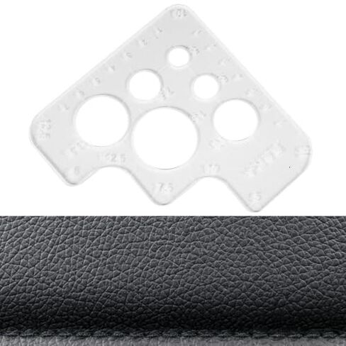Clear Acrylic Circle Corner Hole, Sewing Tools Leather Positioning Set, Stitching Template Stencil for Leather Craft in Saudi Arabia