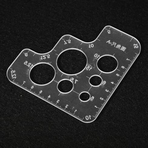 Clear Acrylic Circle Corner Hole, Sewing Tools Leather Positioning Set, Stitching Template Stencil for Leather Craft in Saudi Arabia