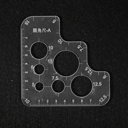 Clear Acrylic Circle Corner Hole, Sewing Tools Leather Positioning Set, Stitching Template Stencil for Leather Craft in Saudi Arabia