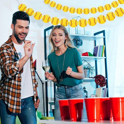 Chinco 5 Pieces Softball Party Decorations Softball Party Banners Bunting Hanging Banners Paper Garlands for Sports Theme Birthday in Saudi Arabia