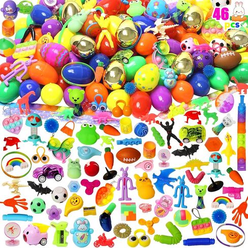 300 Pcs Prefilled Easter Eggs with Toys Inside,Easter Basket Stuffers,Non Candy Surprise Easter Egg Fillers,Bulk Easter Toys,Easter Egg Hunt,Easte Party Favors,Classroom Prizes,Easter Fillers for Kids in Saudi Arabia