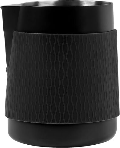 IKAPE Espresso Milk Pitcher, 15.04/450ml Milk Frothing Jug without Handle, Espresso Steaming Pitcher with Sharp Spout for Espresso Barista Tool(black) in Saudi Arabia