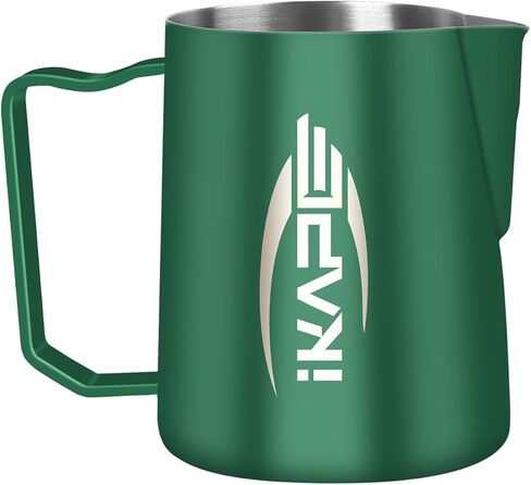 IKAPE Espresso Milk Pitcher, 15.04/450ml Milk Frothing Jug without Handle, Espresso Steaming Pitcher with Sharp Spout for Espresso Barista Tool(black) in Saudi Arabia