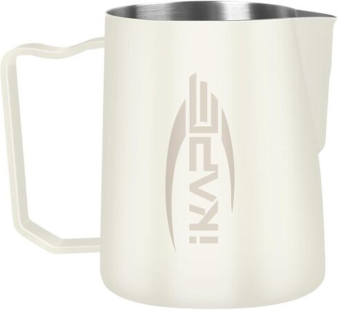 IKAPE Espresso Milk Pitcher, 15.04/450ml Milk Frothing Jug without Handle, Espresso Steaming Pitcher with Sharp Spout for Espresso Barista Tool(black) in Saudi Arabia
