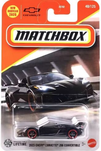 Matchbox 2023 Chevy Corvette Z06 Convertible [Black] 40/125, 1:64 Scale Diecast Toy Vehicle in Saudi Arabia