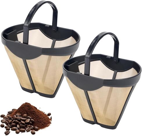 Coffee Permanent Filter for Ninja CFP Dual Brew Models, Reusable Gold Tone Coffee Filter Basket Compatible with Ninja Coffee Makers CFP201 CFP300 CFP301 CFP305 CFP307 (1 Pack) in Saudi Arabia