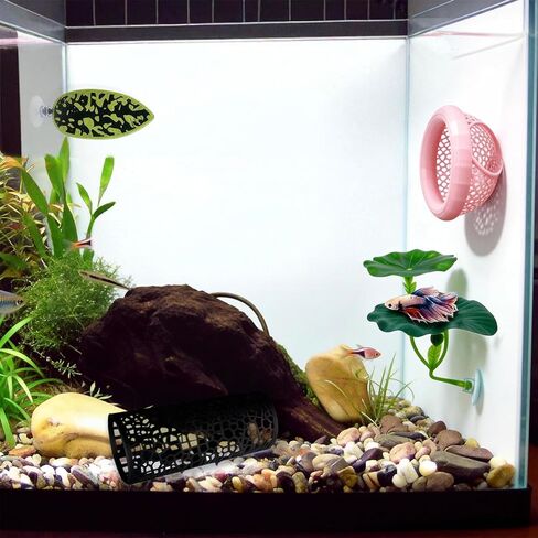 4 Pcs Fish Toys for Betta, Hammock Decorations with Aquarium Decor, Suitable for Fish Tank Accessories and Betta Hobbyists in Kuwait