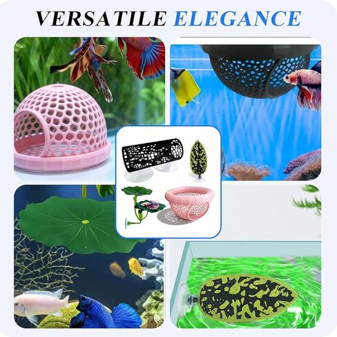 4 Pcs Fish Toys for Betta, Hammock Decorations with Aquarium Decor, Suitable for Fish Tank Accessories and Betta Hobbyists in Kuwait