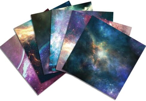 Starry Sky Crapbook Paper Pad 6x6inch Assorted Pattern Decoupage Cardstock Paper Single-Sided Vintage Scrapbooking DIY Decorative Cardmaking Supplies 24pcs Junk Journaling Craft Paper in Saudi Arabia