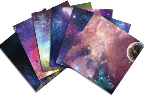 Starry Sky Crapbook Paper Pad 6x6inch Assorted Pattern Decoupage Cardstock Paper Single-Sided Vintage Scrapbooking DIY Decorative Cardmaking Supplies 24pcs Junk Journaling Craft Paper in Saudi Arabia