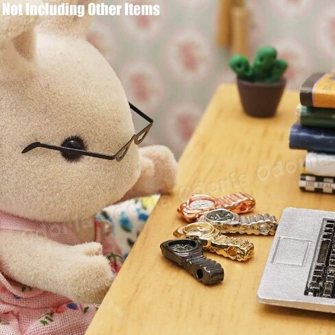 Odoria 1/12 Miniature Watches 4Pcs Dollhouse Decoration Accessories in Saudi Arabia