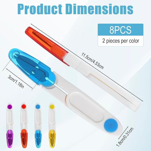 8Pcs U Shaped Portable Scissors, Thread Snips Yarn Scissors with Protective Safety Cover, Thread Snips for Sewing, Stitch Trimming, Crafting, Embroidery, and Knitting in Kuwait