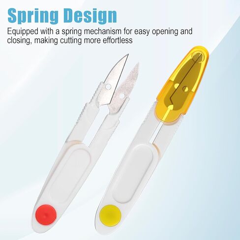 8Pcs U Shaped Portable Scissors, Thread Snips Yarn Scissors with Protective Safety Cover, Thread Snips for Sewing, Stitch Trimming, Crafting, Embroidery, and Knitting in Kuwait