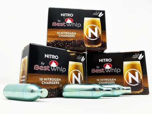 Nitrogen Chargers – N2 Cartridges NITRO by Best Whip Cartridges – Coffee Cold Brew Nitro – Non-threaded Nitrogen Chargers – 2 gram Chargers in Saudi Arabia