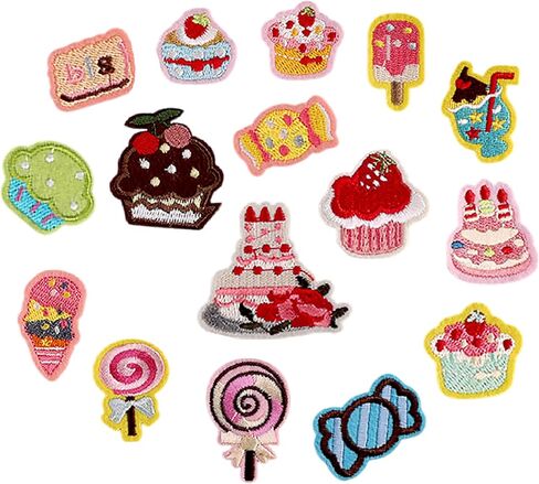 10PCS Cookie Self-Adhesive Patches, Sweet Snacks Embroidered Appliques, Cute Chocolate Chip Cookie Repair Sew on Emblem, Food Patches for Phone Case Clothes Hats Bags Jean DIY Sewing Craft Decoration in Kuwait