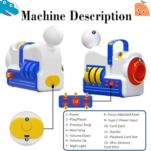 Story Projector for Kids - Educational Storybook Projector,Kids Story Projector with 32 Stories,White Noise & Night Light,Bedtime Story Player,Story Telling Toy for Toddlers Boys Girls Gifts Ages 3+ in Saudi Arabia